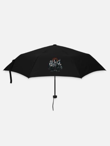 Urbex Essence : Bâtiments abandonnés vectoriels - Parapluie standard - noir