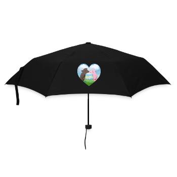 Rosalie und Trüffel - Regenschirm (klein) - Schwarz - Vorne