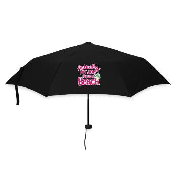 Strandurlaub Sonne Meer - Regenschirm (klein) - Schwarz - Vorne