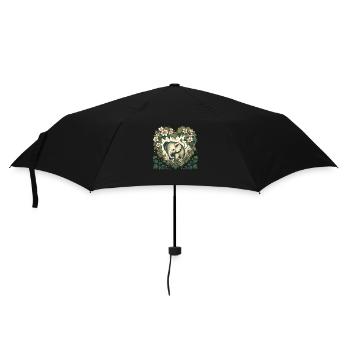 Vintage Elefant - Regenschirm (klein) - Schwarz - Vorne