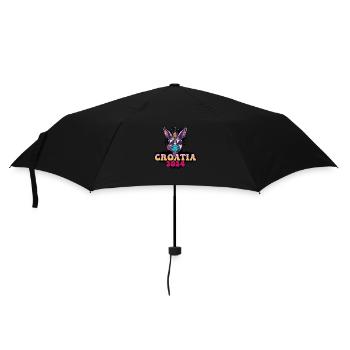 Croatie 2024 Âne de fête - Parapluie standard - noir - Devant