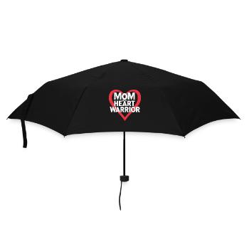 Heart Warrior Mom. Proud mom of a heart fighter - Umbrella (small) - black - Front
