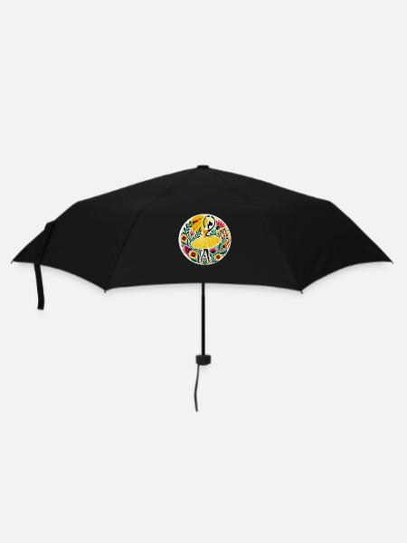 Gelbe Ballerina - Regenschirm (klein) - Schwarz