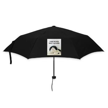 I HAVE NO IDEA WHAT I AM DOING KATZEN MEMES - Regenschirm (klein) - Schwarz - Vorne