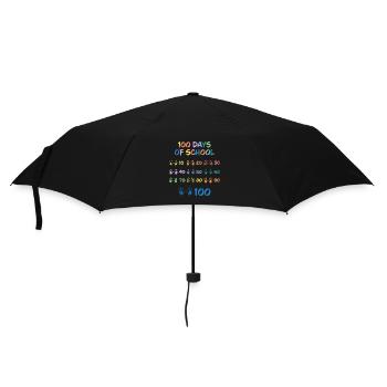 Happy 100 Day School Celebration Party - Umbrella (small) - black - Front