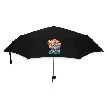 Schönheit am Strand - Regenschirm (klein) - Schwarz - Vorne