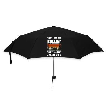 Postman Parcel service Letter deliverer Mailbox - Umbrella (small) - black - Front