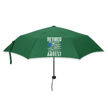 Policewoman Stop Crime Scene Siren - Umbrella (small) - bottlegreen - Front