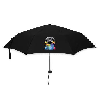 Labrador Hund Hunderasse - Regenschirm (klein) - Schwarz - Vorne