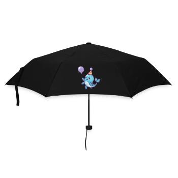 baleine anniversaire bébé - Parapluie standard - noir - Devant