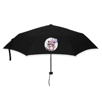 Raton laveur anniversaire bébé - Parapluie standard - noir - Devant