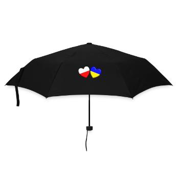 La Pologne soutient l’Ukraine - Parapluie standard - noir - Devant