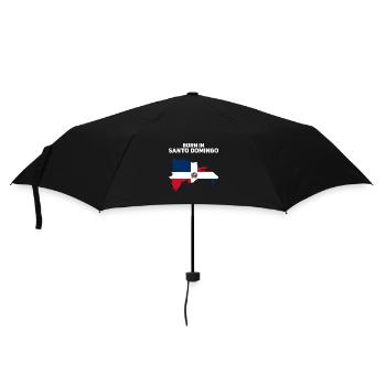 Dominikanische Republik - Regenschirm (klein) - Schwarz - Vorne
