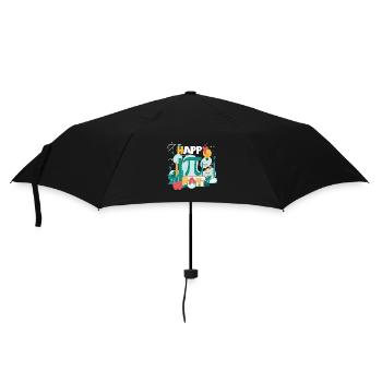 Happy Pi Day Math Lazy Teacher - Umbrella (small) - black - Front