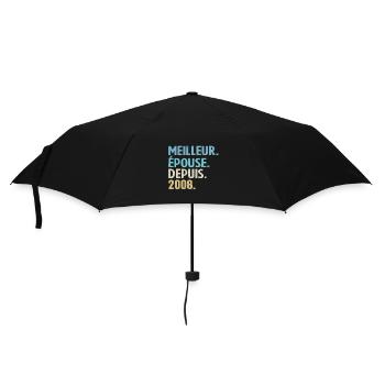 Beste Ehefrau seit 2008 - Regenschirm (klein) - Schwarz - Vorne