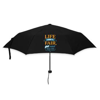 Life isn't fair - Umbrella (small) - black - Front