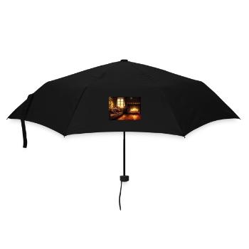 Noël au coin du feu - Parapluie standard - noir - Devant
