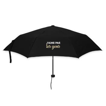 J'aime Pas Les Gens - Cadeau Humoristique Humour - Parapluie standard - noir - Devant