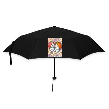 carotino_e_fragolino - Regenschirm (klein) - Schwarz - Vorne