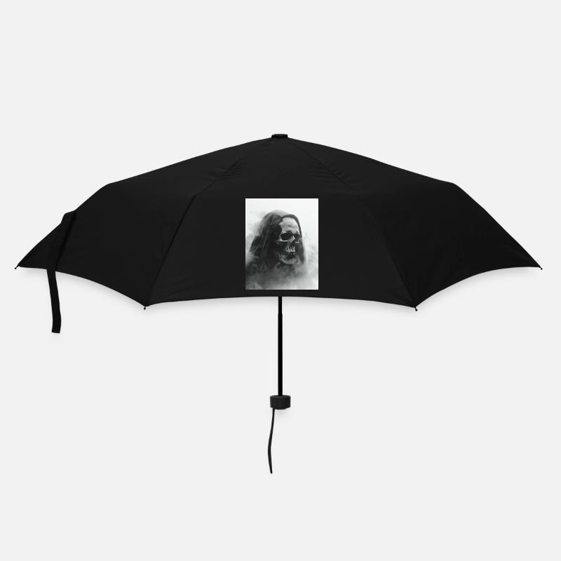 Dunkler Totenschädel im Nebel - Regenschirm (klein) - Schwarz