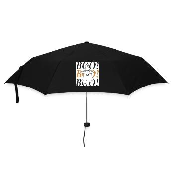 Boo boo boo ghost Halloween Design - Regenschirm (klein) - Schwarz - Vorne