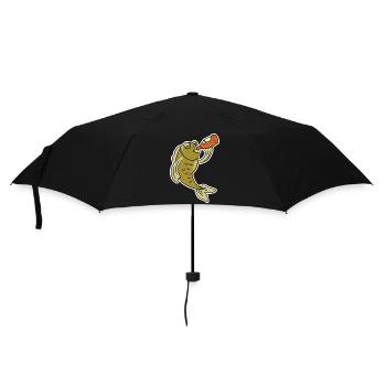 Fishing Beer Hobby Drinking Fish Birthday Gift - Umbrella (small) - black - Front