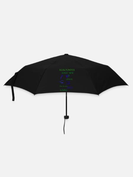 Handwerker Kaffee und Bier - Regenschirm (klein) - Schwarz