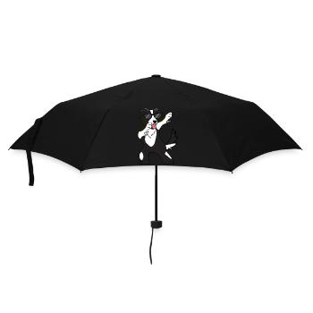 Border Collie Dabbing Dab Dance Gift - Umbrella (small) - black - Front