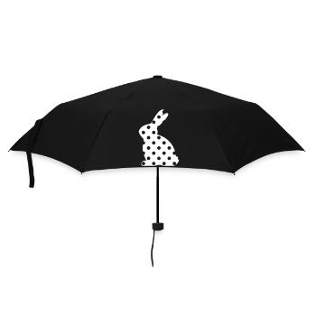 Bunny points Easter gift - Umbrella (small) - black - Front