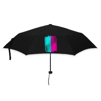 Pink And Turquoise Trend Colors Acrylic Paint - Umbrella (small) - black - Front