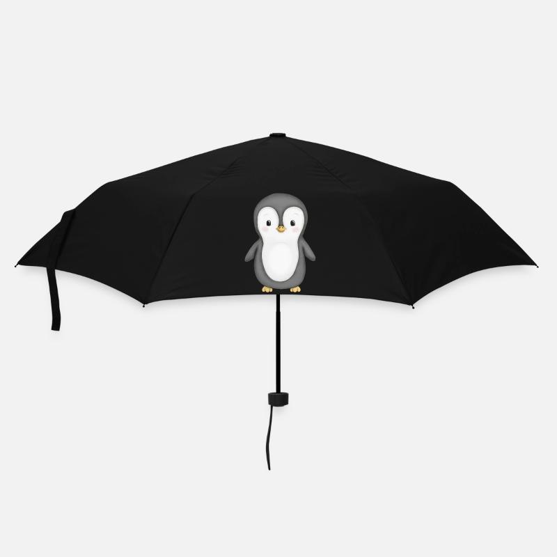 süßer Pinguin - Regenschirm (klein) - Schwarz