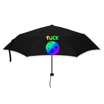 FUCK YOU | ME | THIS | EVERYTHING - Umbrella (small) - black - Front