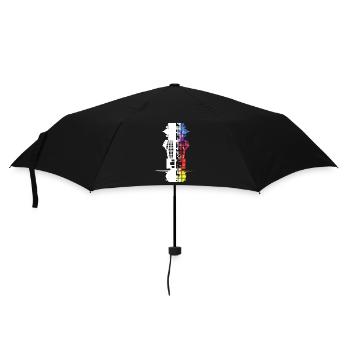 Rom Rome Italien Stadt Skyline Pixel Bunt - Regenschirm (klein) - Schwarz - Vorne