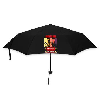 Born to hike forced to go to work - Umbrella (small) - black - Front