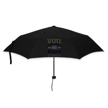 geburtstag spruch welpe witzig haustier - Regenschirm (klein) - Schwarz - Vorne