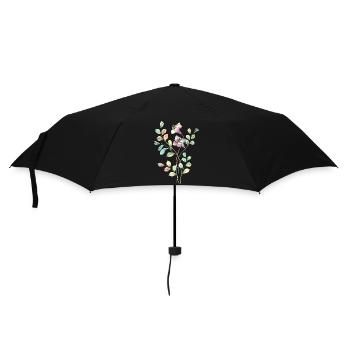 Fleur - Parapluie standard - noir - Devant