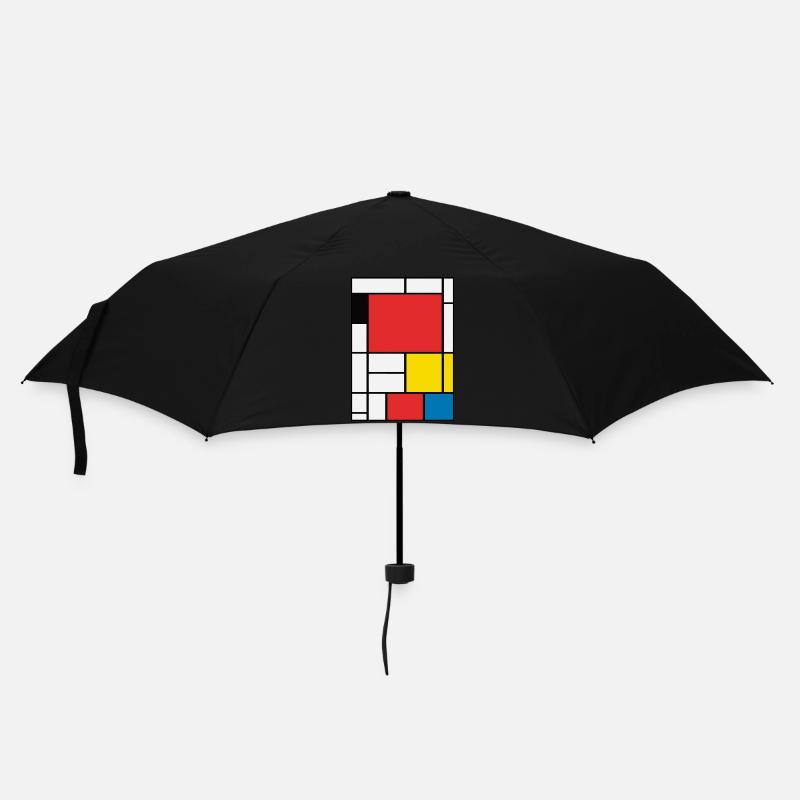Abstrakte Malerei - Regenschirm (klein) - Schwarz