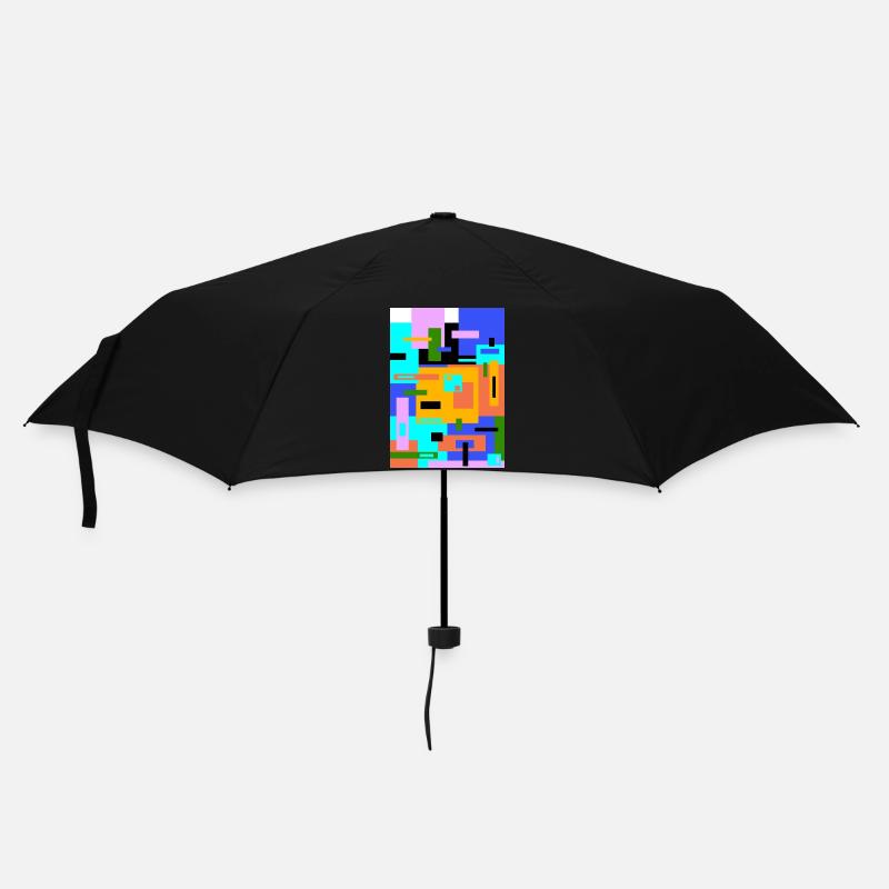 Abstrakte Malerei - Regenschirm (klein) - Schwarz