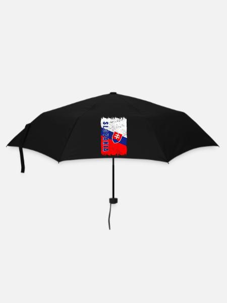 Slowakei Vintage Flagge - Regenschirm (klein) - Schwarz