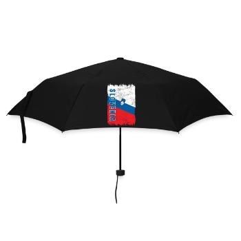 Slovenia vintage flag - Umbrella (small) - black - Front