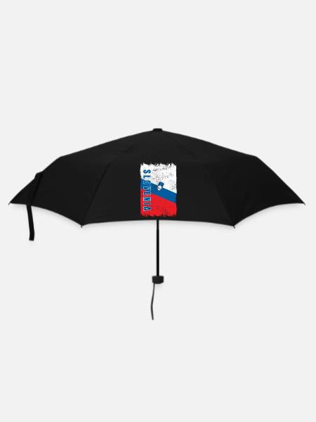 Slowenien Vintage Flagge - Regenschirm (klein) - Schwarz