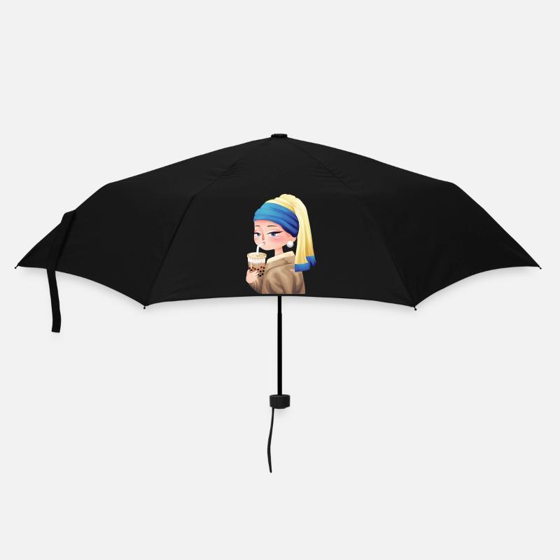 Bubble Tea et Pearl Boucle d’oreille - Parapluie standard - noir