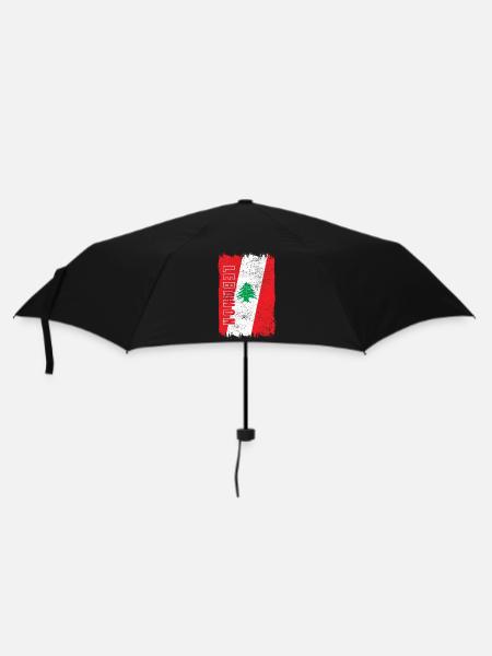 Libanon Vintage Flagge - Regenschirm (klein) - Schwarz