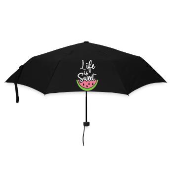 Life is Sweet - Umbrella (small) - black - Front