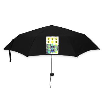 Leeds England UK City Skyline Home Love - Umbrella (small) - black - Front
