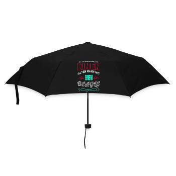 tier bester opa spaß geek alter mann doggie - Regenschirm (klein) - Schwarz - Vorne