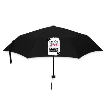 fun sayings heart quote flower power global peace - Umbrella (small) - black - Front