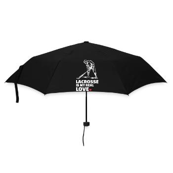 I love lacrosse - Umbrella (small) - black - Front