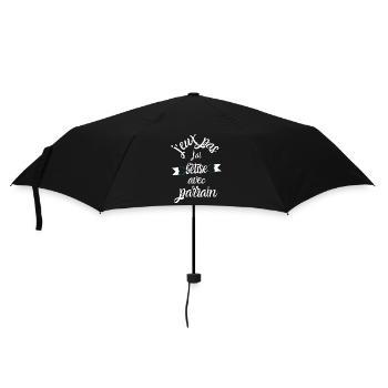 J Peux Pas j ai Bêtise avec parrain - Parapluie standard - noir - Devant