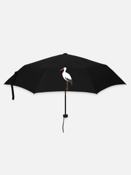 Cigogne blanche - Parapluie standard - noir